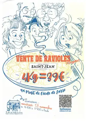 <h2>Vente de ravioles au profit de l'école</h2>